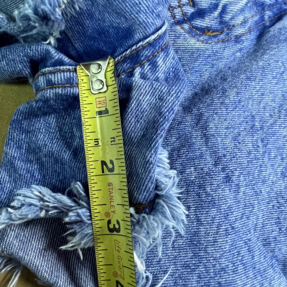 Vintage 90s Rio Denim Jean Shorts Cutoffs Frayed Raw Hem 3‎ Booty Shorts - Picture 11 of 12